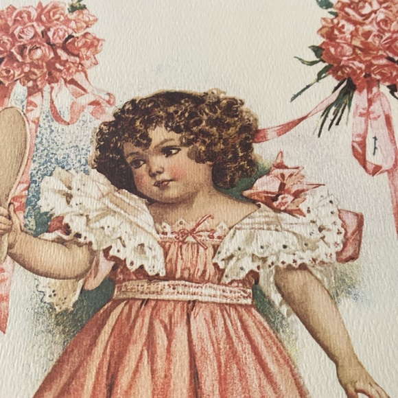 Maud Humphrey Vintage Victorian Framed Art Print First Party 1982 - Picture 10 of 11